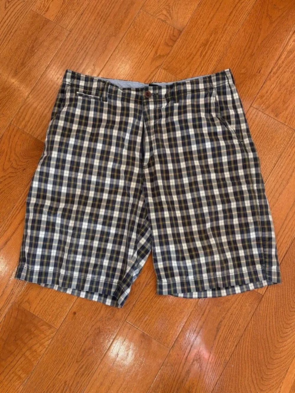 J.Crew Plaid Cotton Shorts Relaxed Fit Size 34 Classic Preppy Dadcore Summer